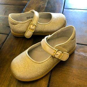 L’amour 6 new in box gold champagne glitter Mary Jane shoes toddler baby girl